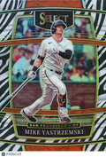 Mike Yastrzemski 2022 Select Zebra Prizm SSP Shortprint San Francisco Giants