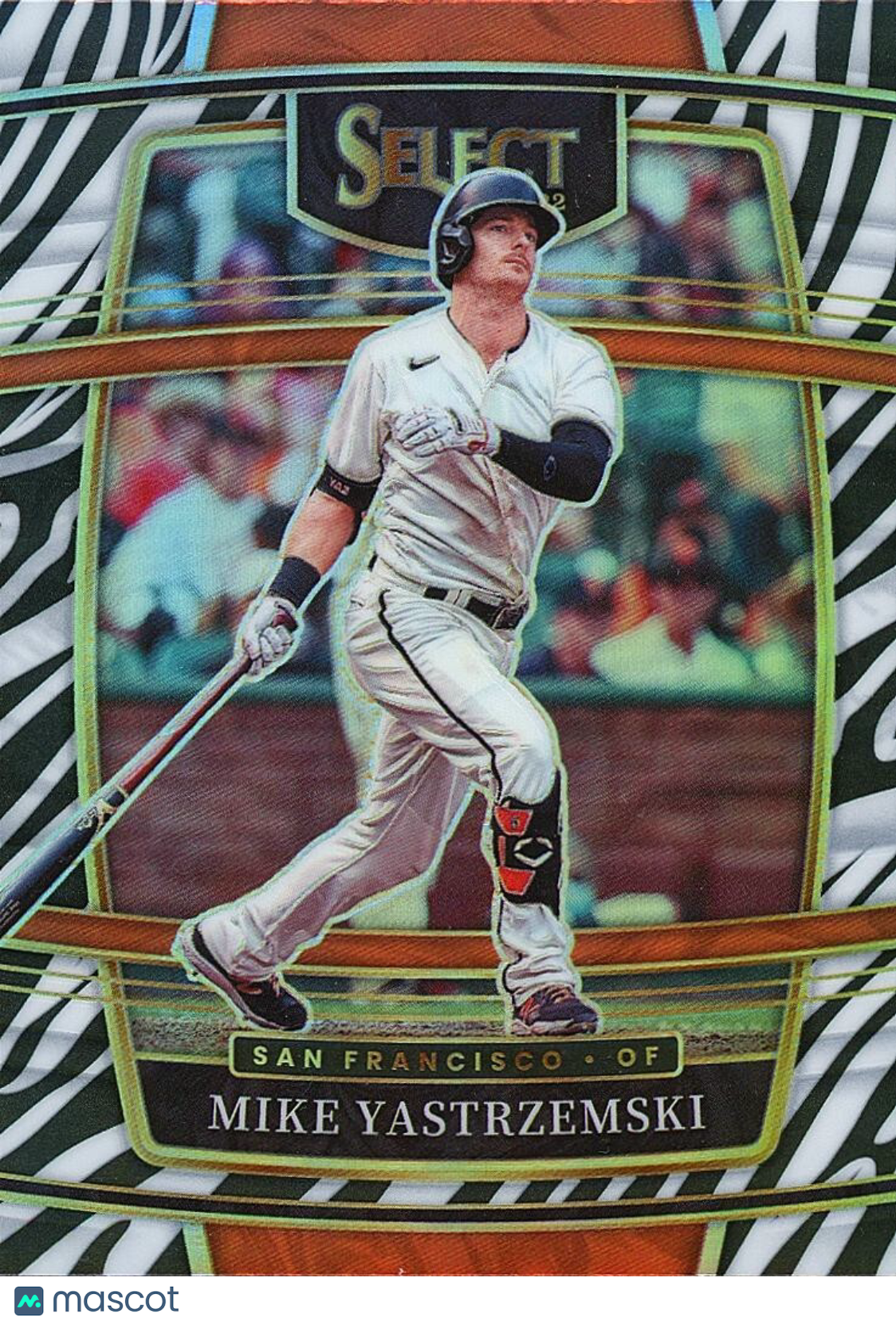Mike Yastrzemski 2022 Select Zebra Prizm SSP Shortprint San Francisco Giants