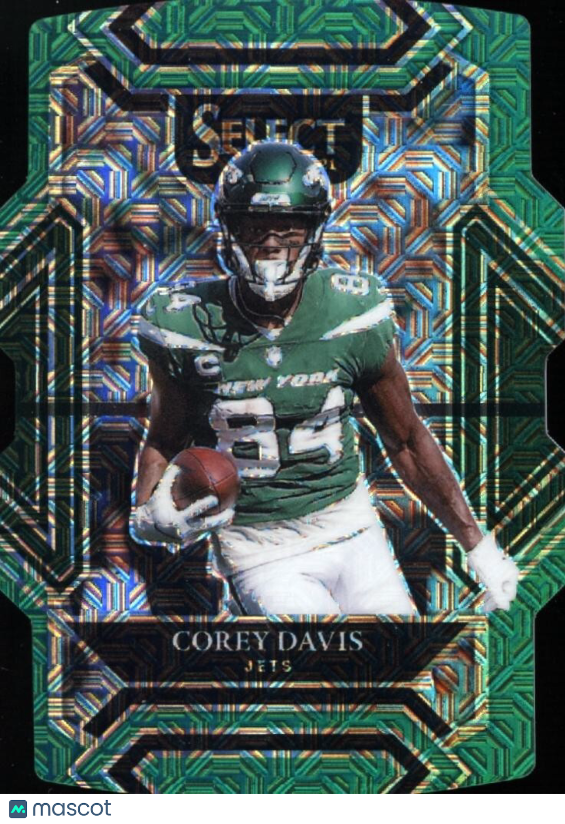 Corey Davis 2021 Select CLub Level Green Emerald Prizm SSP New York Jets 2/5