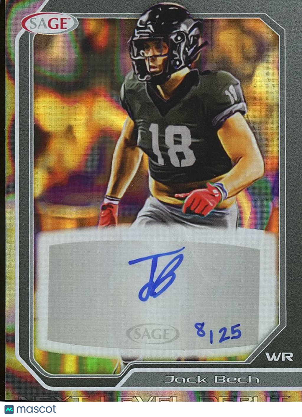 Jack Bech 2025 SAGE HIT Auto Autograph Rookie RC TCU Raiders 8/25