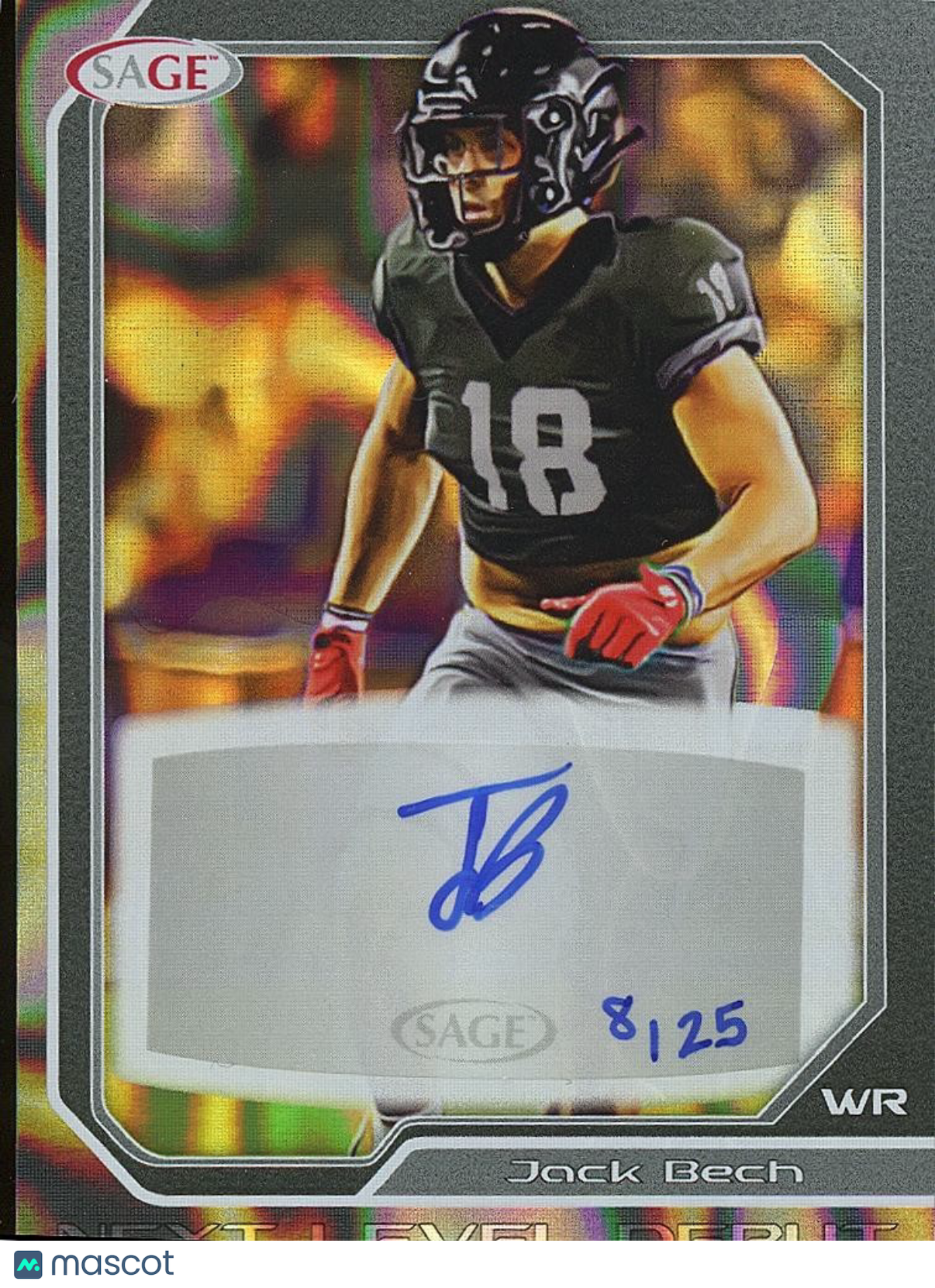 Jack Bech 2025 SAGE HIT Auto Autograph Rookie RC TCU Raiders 8/25