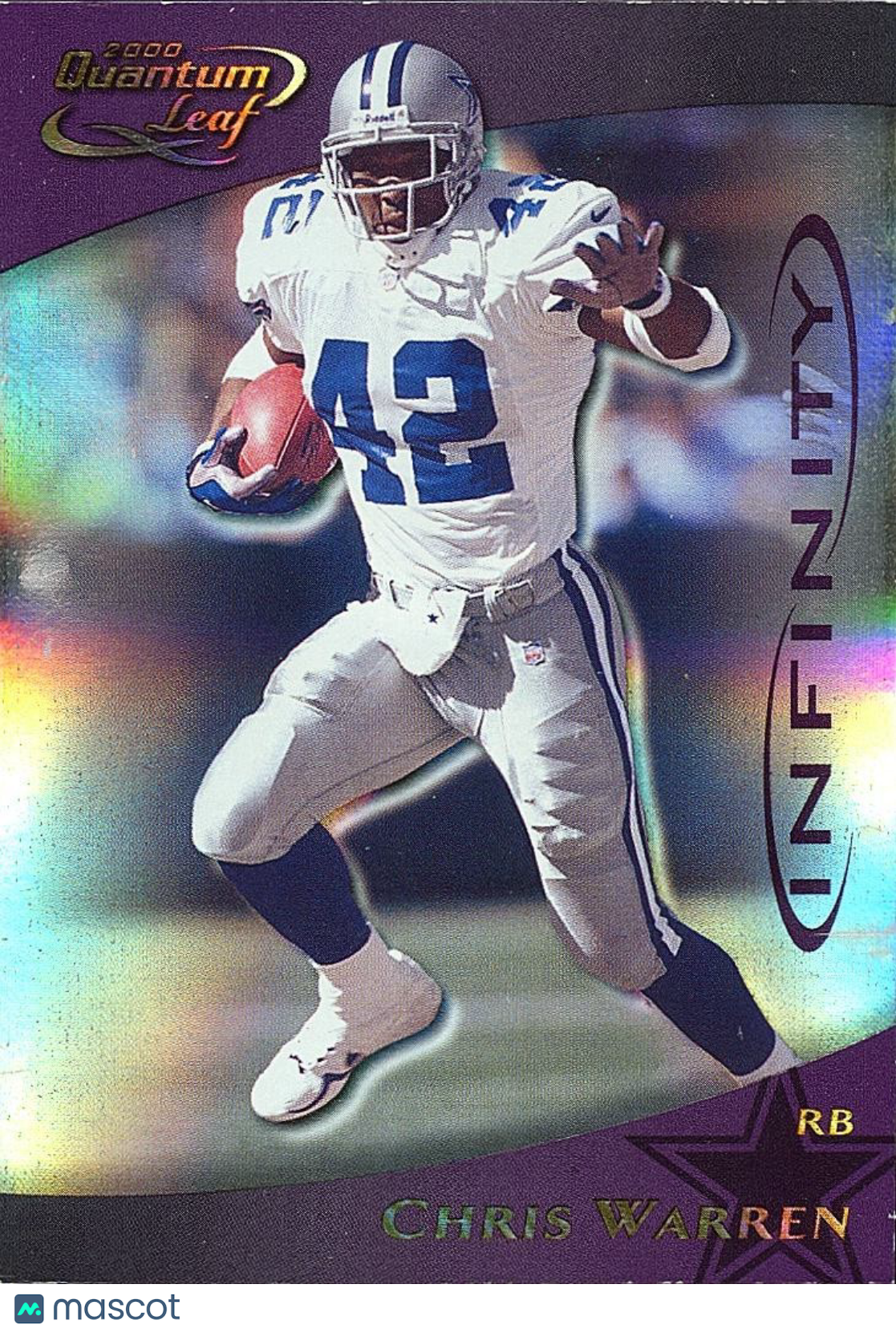 Chris Warren 2000 Quantum Leaf Infinity Purple Dallas Cowboys 24/25 #74