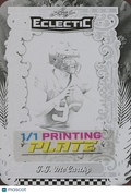 J.J. Mccarthy 2024 Leaf Eclectic Black Printing Plate Rookie RC Michigan 1/1