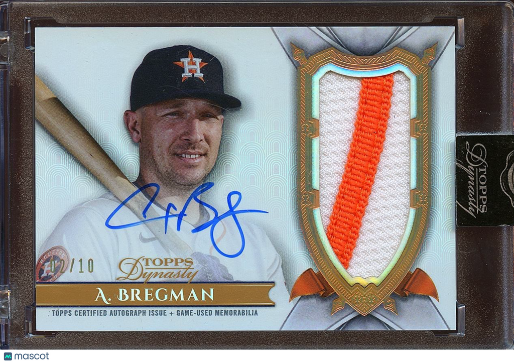 Alex Bregman 2024 Topps Dynasty Auto Autograph Game Worn Patch Astros 2/10