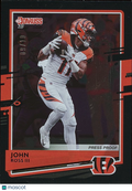 John Ross III 2020 Donruss BLACK Press Proof SSP Cincinnati Bengals 9/10