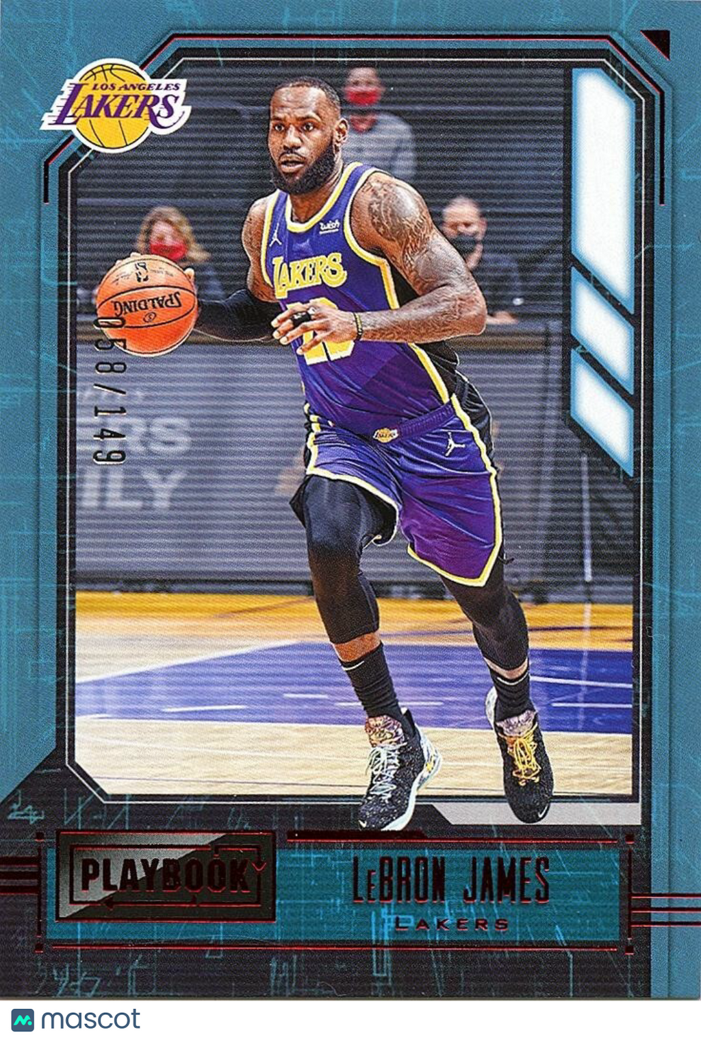Lebron James 2020-21 Playbook RED Foil Los Angeles Lakers 58/149 #178