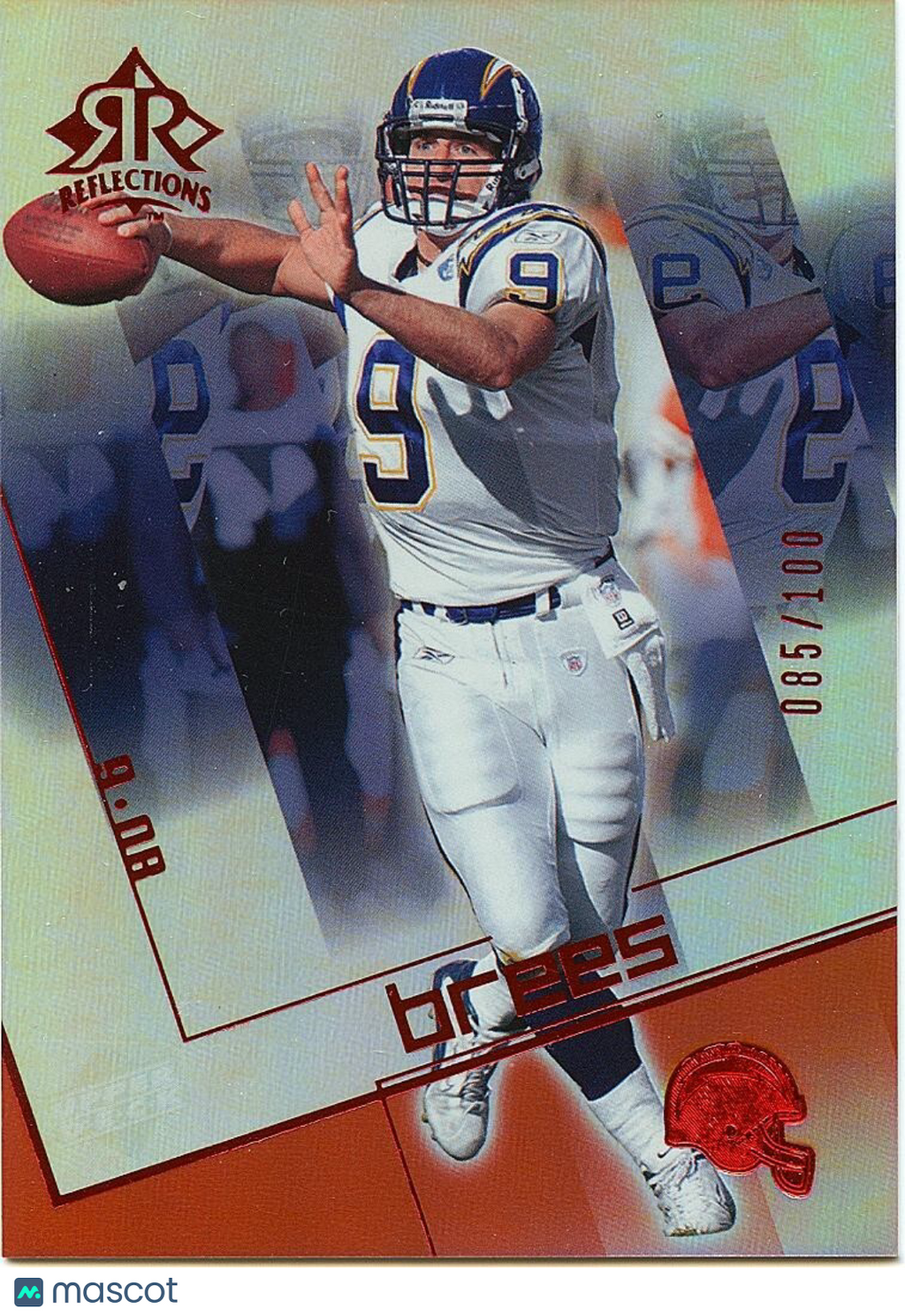 Drew Brees 2004 Reflections RED  San Diego Chargers Saints 85/100 #82