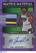 GG Jackson II 2024-25 Obsidian Auto Autograph Patch Memphis Grizzlies 47/49