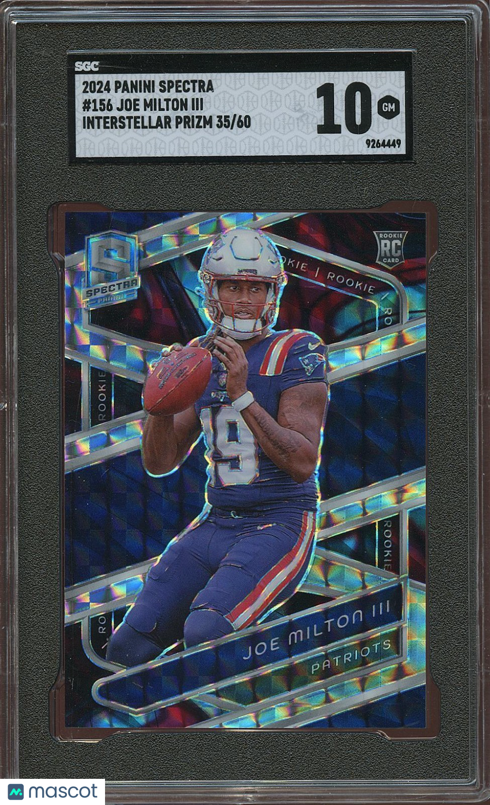 Joe Milton III 2024 Spectra Interstellar Rookie RC 35/60 Cowboys Patriots SGC 10