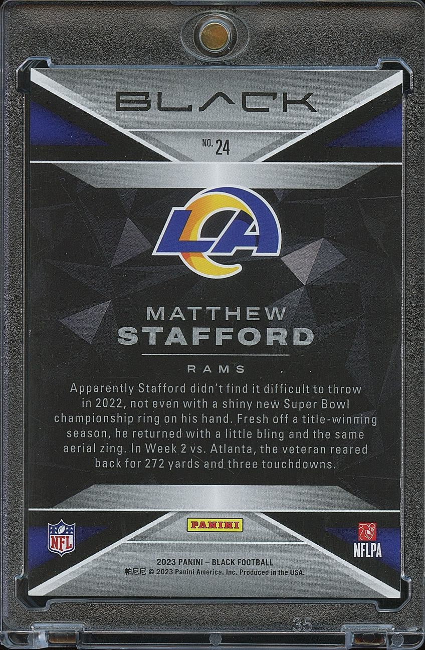 Matthew Stafford 2023 Panini Black GOLD SSP Los Angeles Rams 1/10 #24