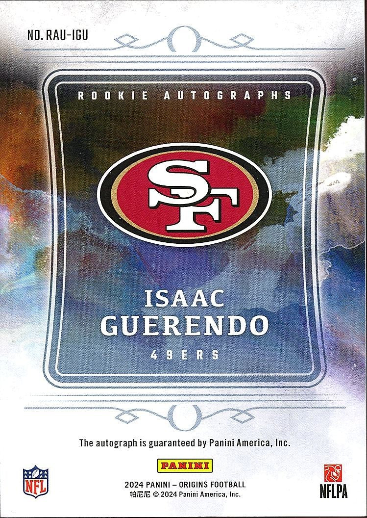 Isaac Guerendo 2024 Origins Orange Ink Auto Autograph RC Rookie SF 49ers 42/75