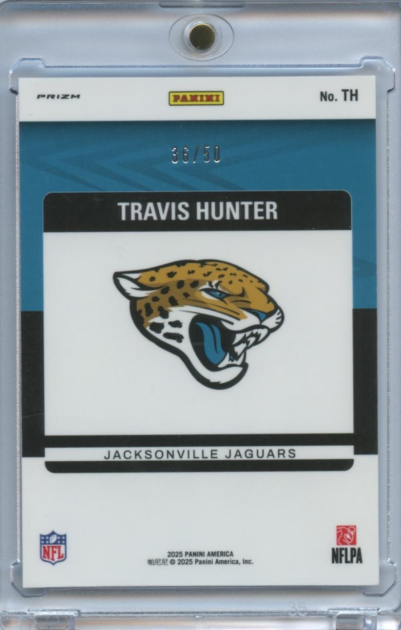Travis Hunter 2025 Panini Silver Rookie RC Jacksonville Jaguars 36/50