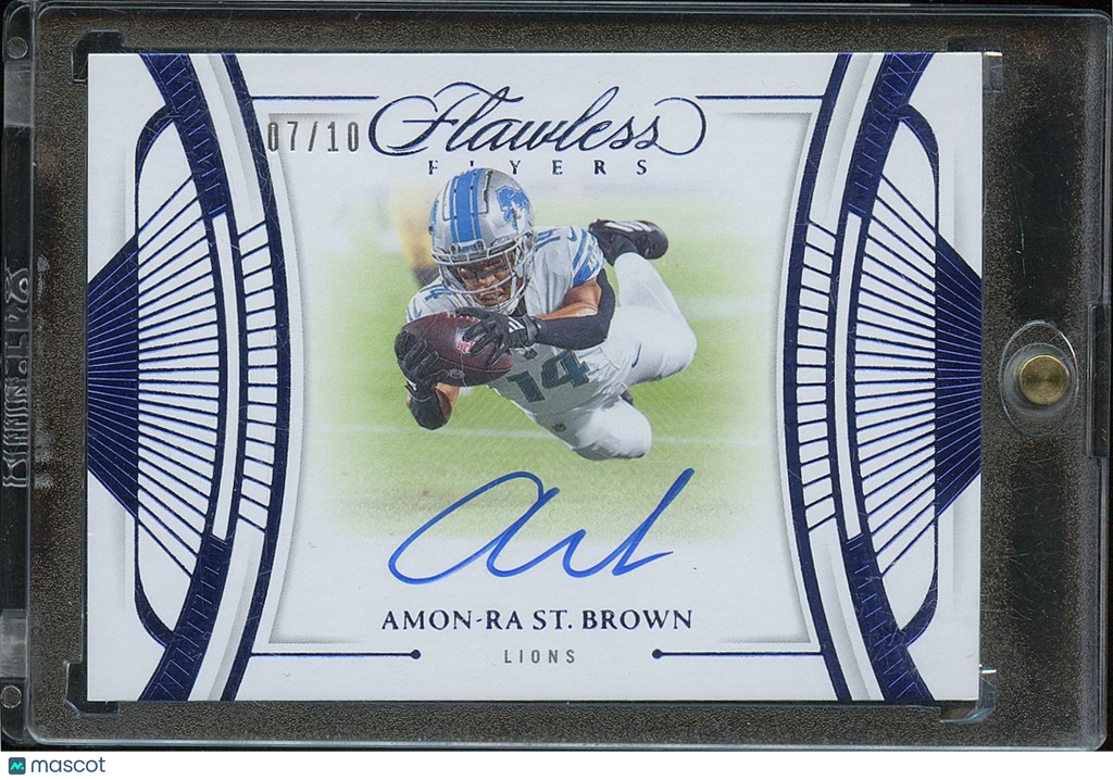 Amon-Ra St. Brown 2024 Flawless Flyers On Card Auto Autograph Detroit Lions 7/10
