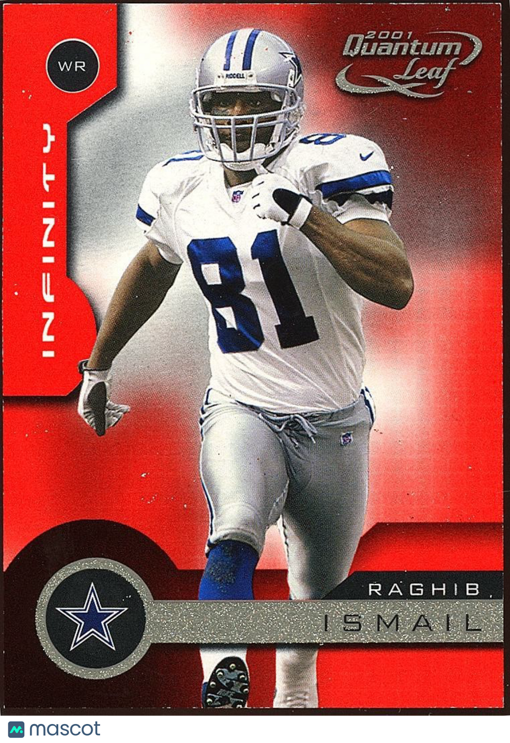 Raghib Ismail 2001 Quantum Leaf Infinity RED Dallas Cowboys 4/50 #54