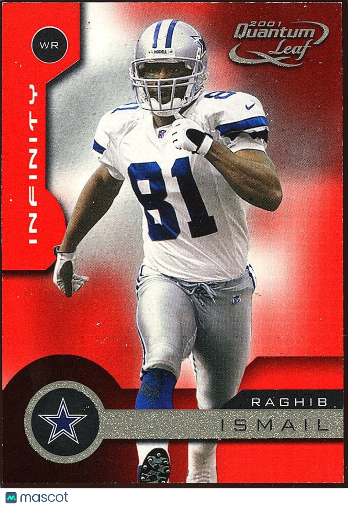 Raghib Ismail 2001 Quantum Leaf Infinity RED Dallas Cowboys 4/50 #54