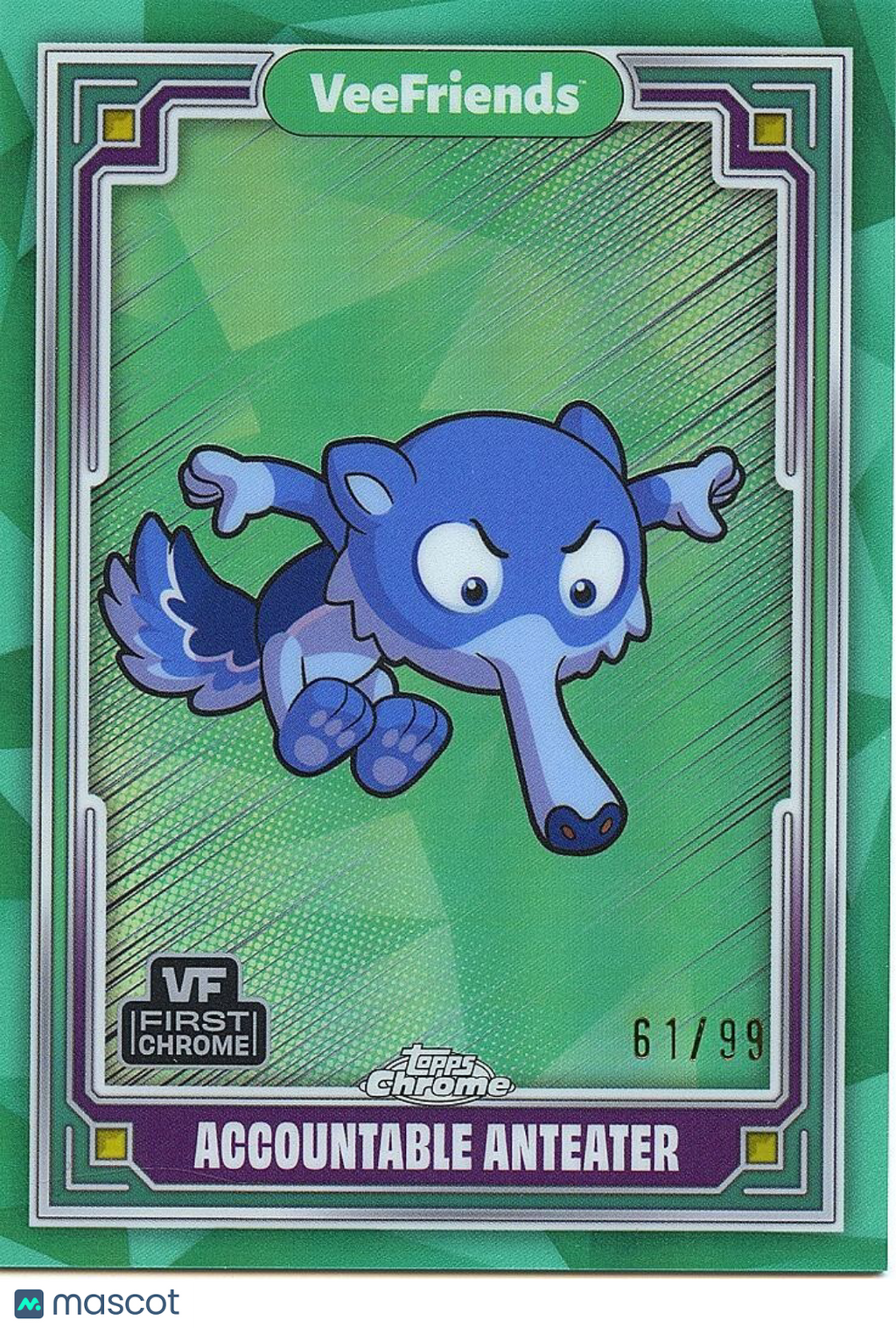 2025 VeeFriends Chrome Green Refractor - Accountable Anteater 61/99 - VF-19