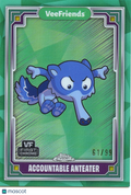 2025 VeeFriends Chrome Green Refractor - Accountable Anteater 61/99 - VF-19