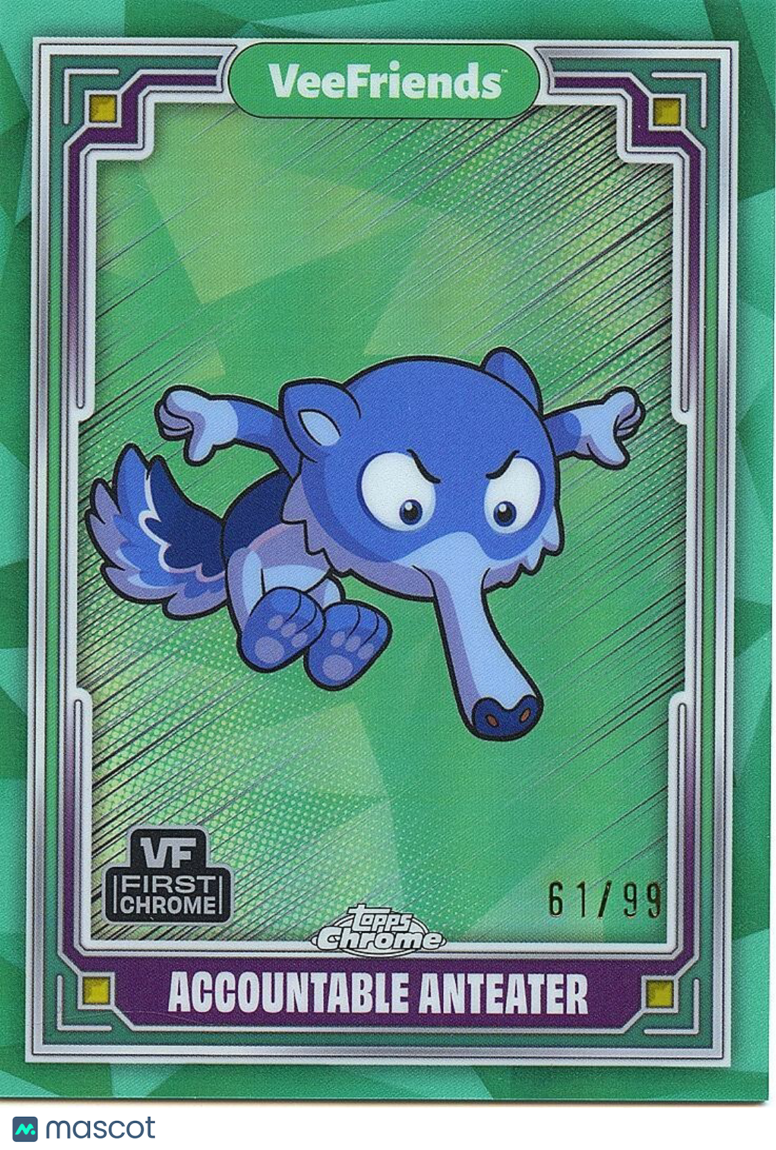 2025 VeeFriends Chrome Green Refractor - Accountable Anteater 61/99 - VF-19