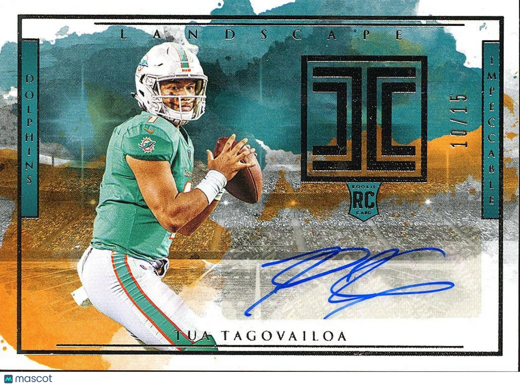 Tua Tagovailoa 2020 Impeccable Auto Autograph SSP Rookie RC Miami Dolphins 10/15