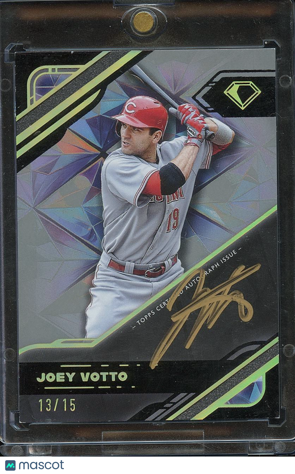 Joey Votto 2025 Diamond Icons GOLD Ink Auto Autograph Cincinnati Reds 13/15