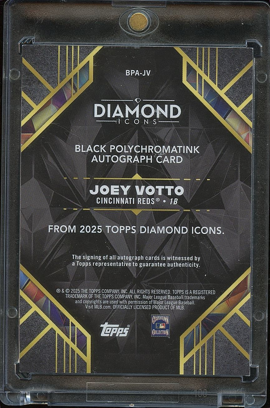 Joey Votto 2025 Diamond Icons GOLD Ink Auto Autograph Cincinnati Reds 13/15