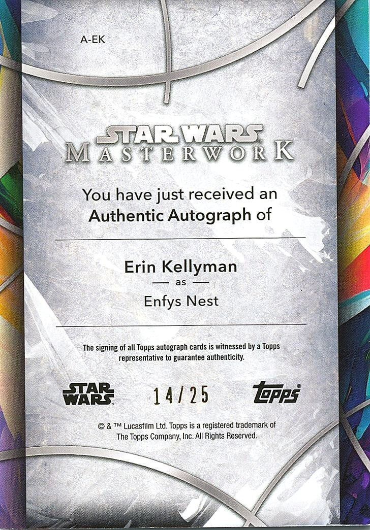 Erin Kellyman as Enfys Nest Topps Star Wars Masterworks GOLD  Auto Autograph /25