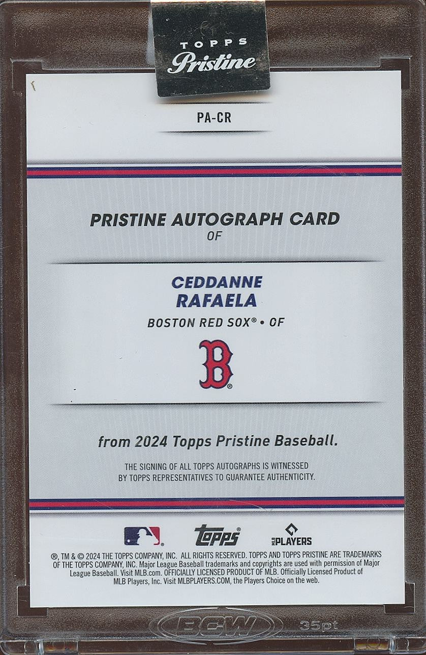 Ceddanne Rafaela 2024 Topps Pristine Auto Autograph RC Rookie Boston Red Sox