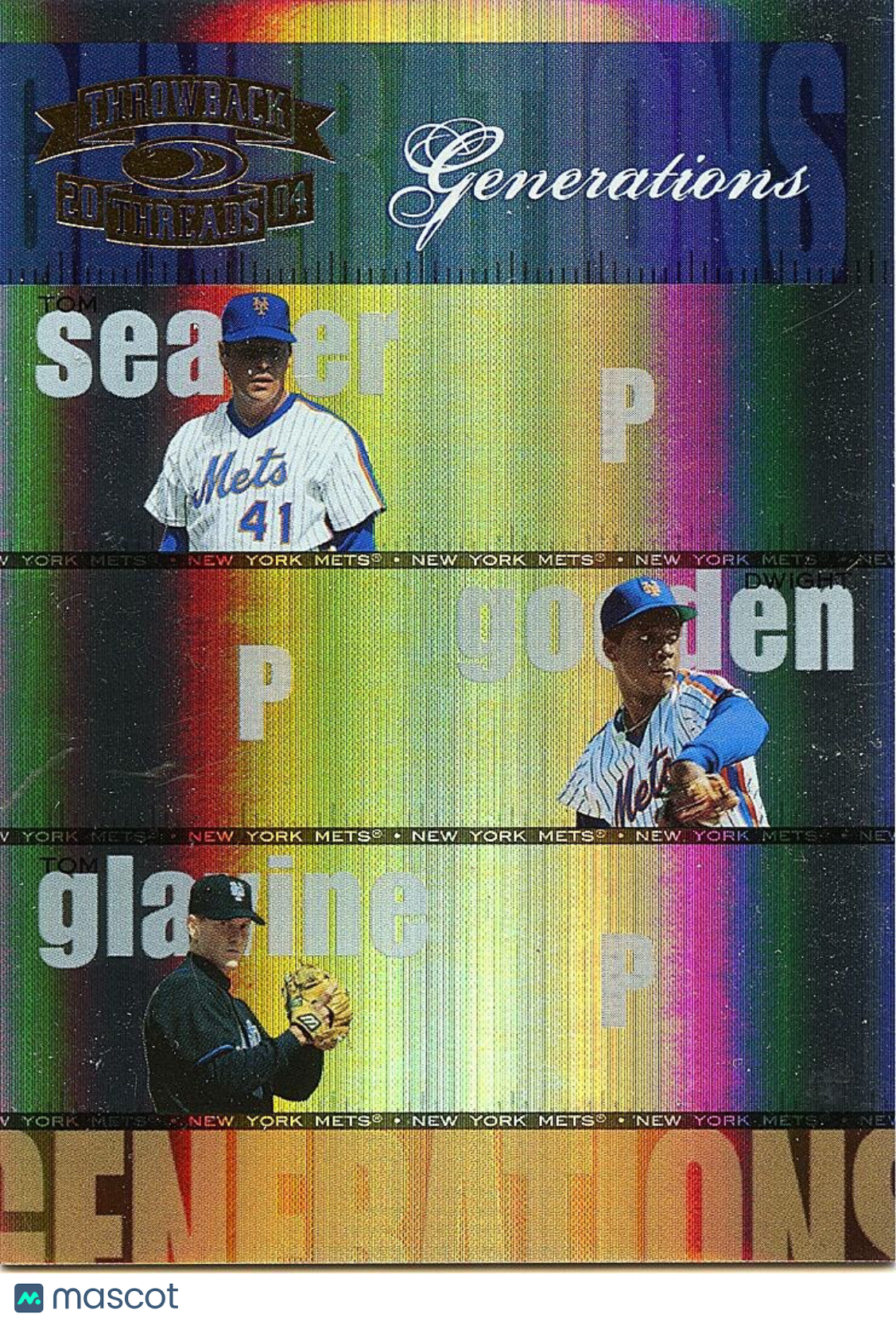 Tom Seaver / Gooden / Tom Glavine 2004 Donruss Generations GOLD NY Mets 65/100