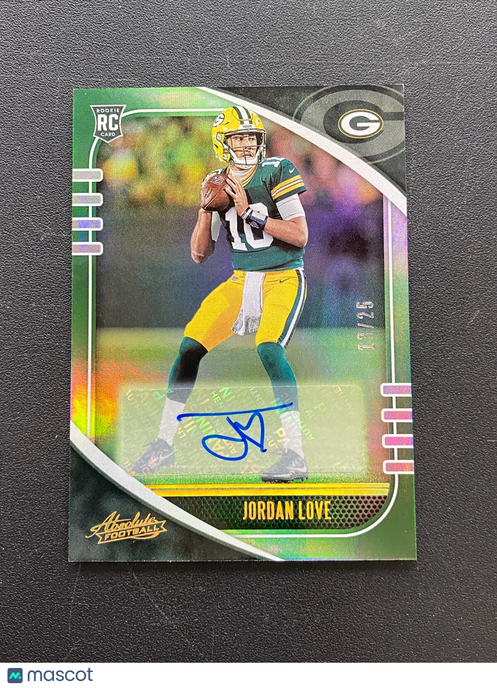 Jordan Love 2020 Absolute Green Spectrum Auto Autograph RC Rookie Packers 13/25