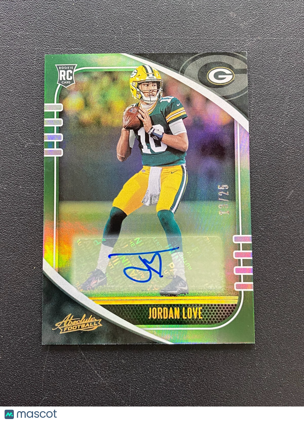 Jordan Love 2020 Absolute Green Spectrum Auto Autograph RC Rookie Packers 13/25