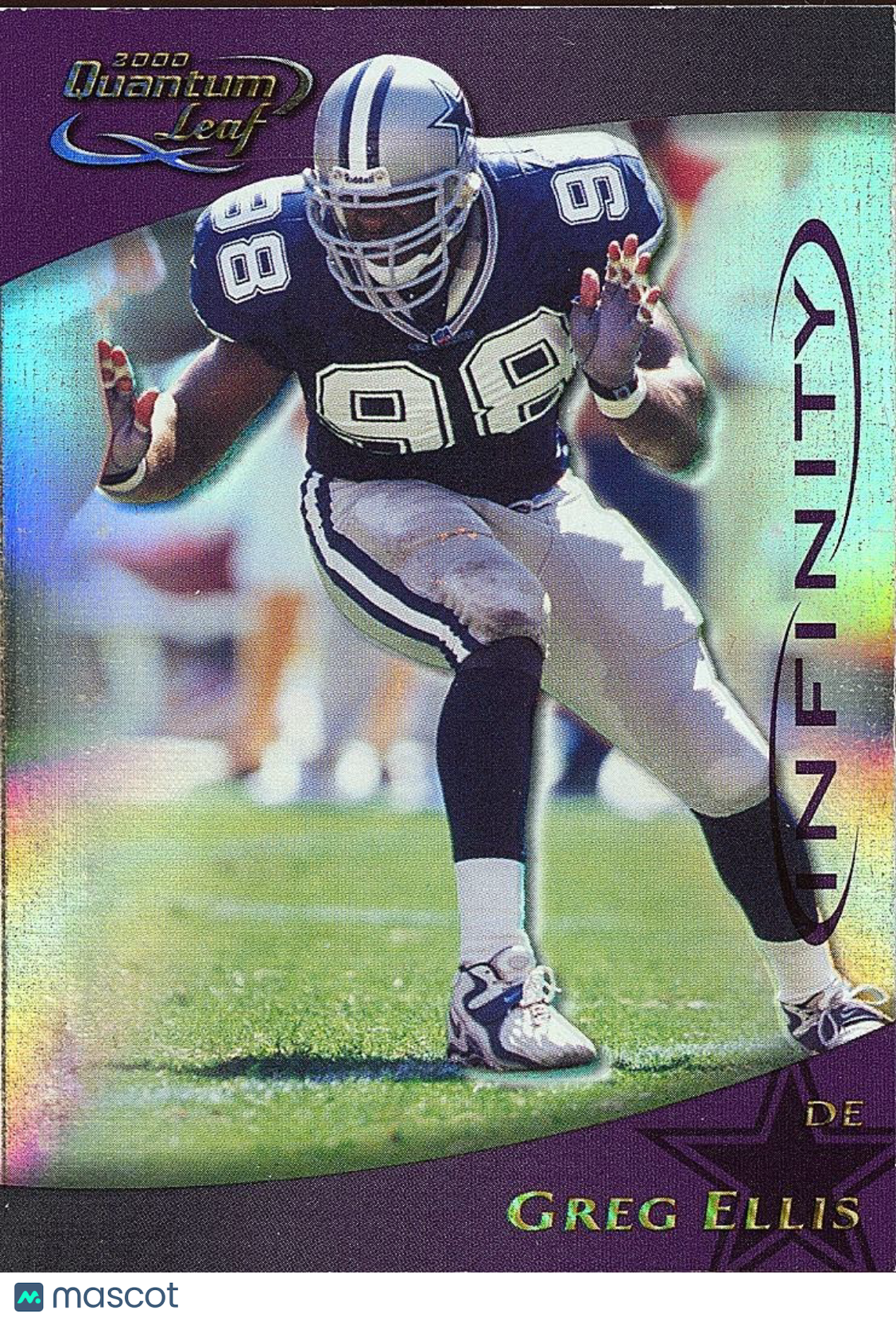 Greg Ellis 2000 Quantum Leaf Infinity Purple Dallas Cowboys 5/25 #79