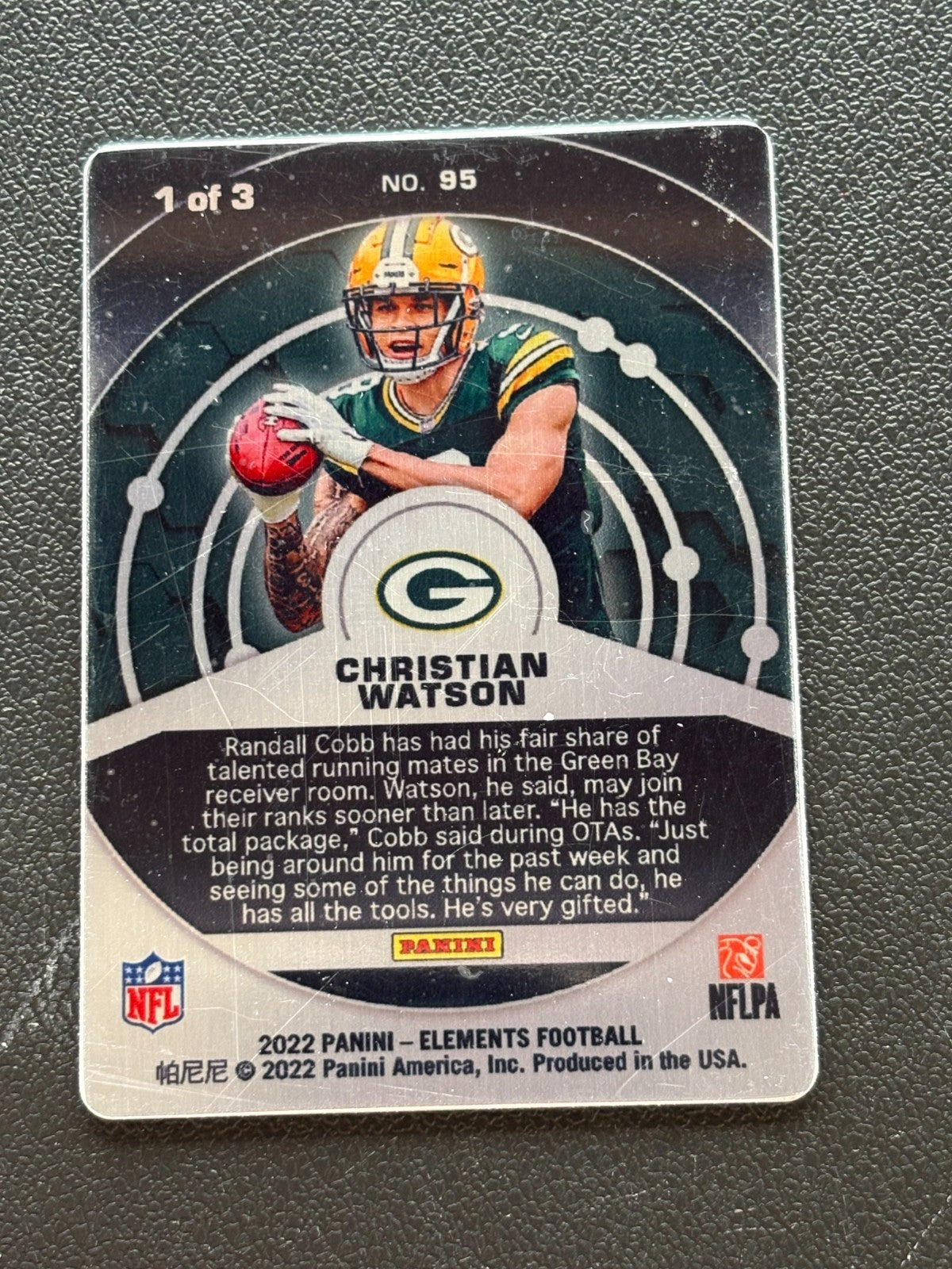Christian Watson 2022 Elements Lithium Rookie RC SSP Green Bay Packers 1/3