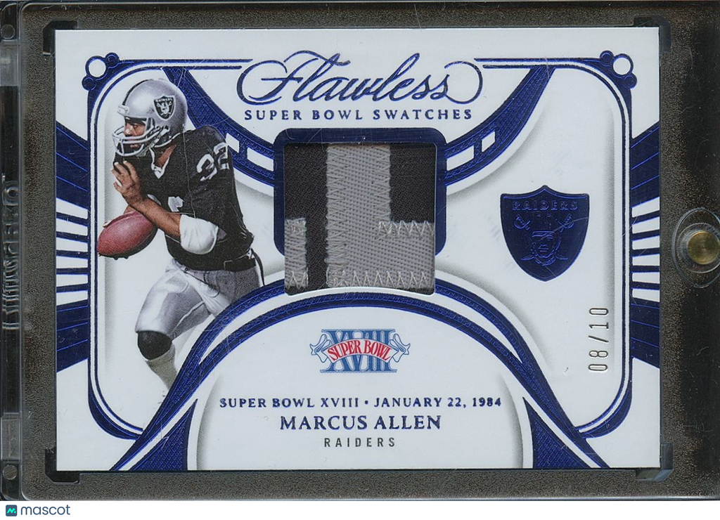 Marcus Allen 2024 Flawless Super Bowl Jersey Patch Oakland Raiders 8/10