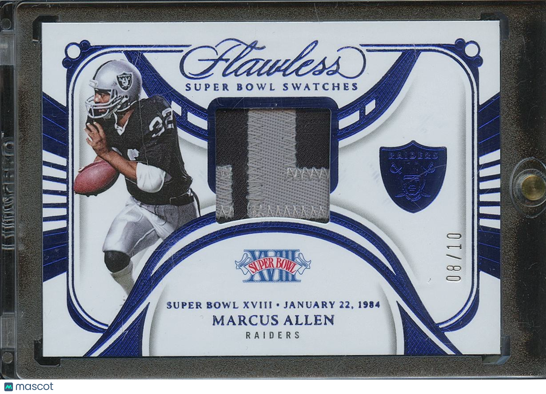 Marcus Allen 2024 Flawless Super Bowl Jersey Patch Oakland Raiders 8/10