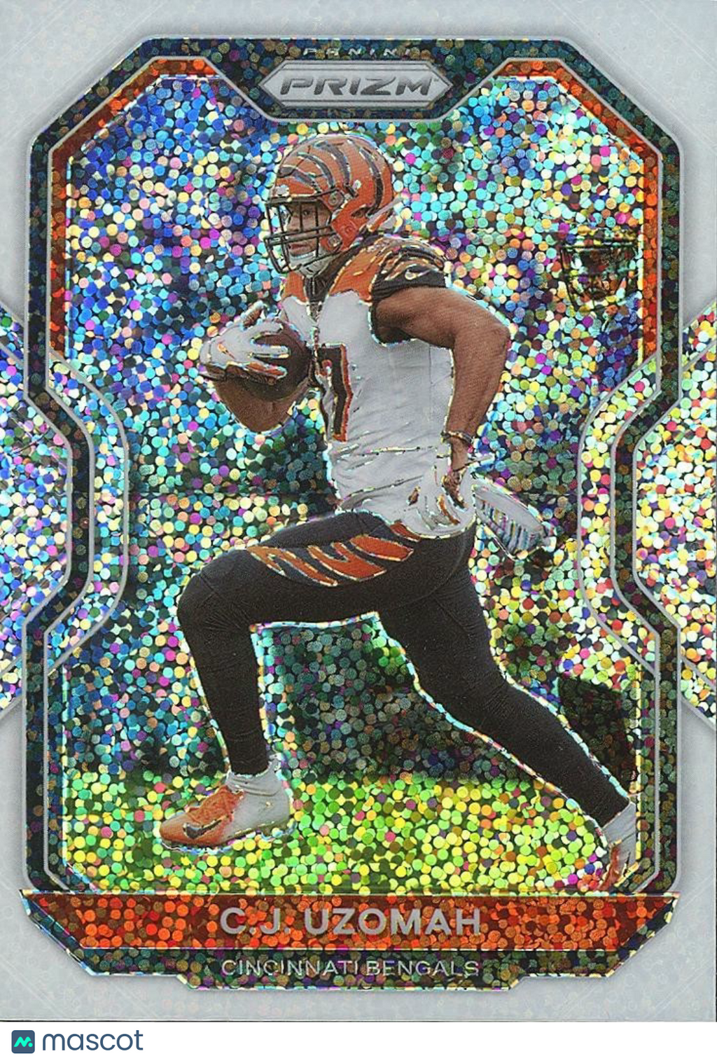 C.J. Uzomah 2020 Prizm White Sparkle Prizm SSP SHORTPRINT Cincinnati Bengals #50