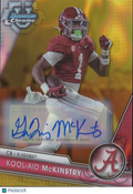 Kool-Aid Mckinstry 2023 Bowman Chrome GOLD Autograph JERSEY NUMBER Alabama 1/50