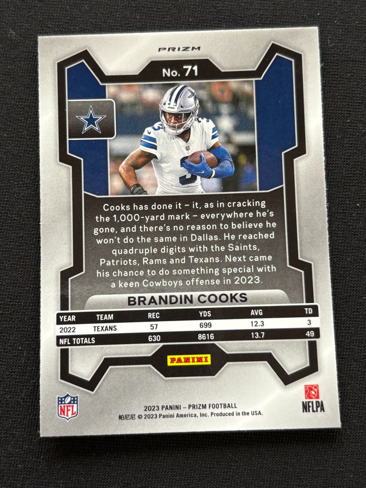 Brandin Cooks 2023 Prizm Retail Red Prizm SSP Shortprint Dallas Cowboys
