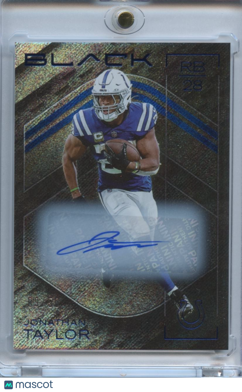 Jonathan Taylor 2025 Panini Black Blue Auto Autograph Indianapolis Colts 9/50