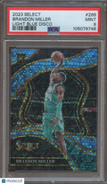 Brandon Miller 2023-24 Select Courtisde Light Blue Prizm RC 34/99 Hornets PSA 9