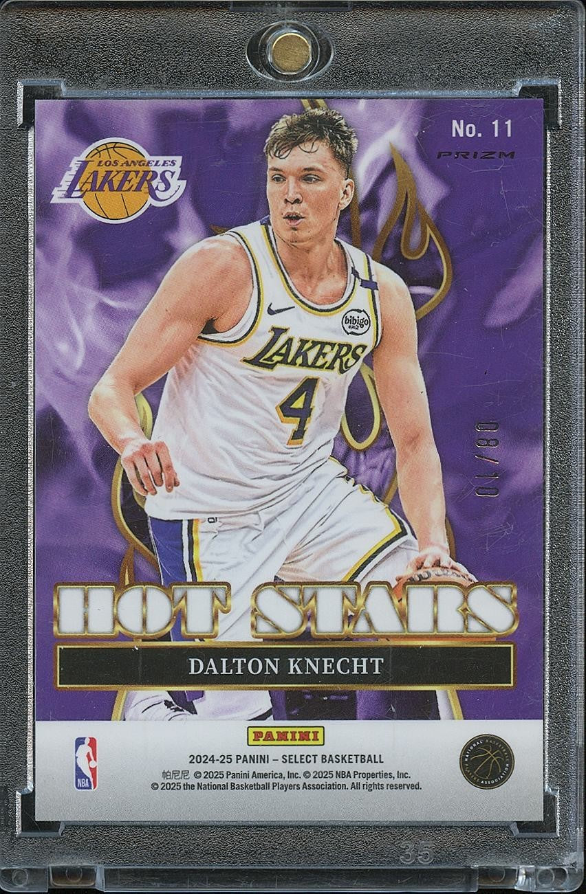 Dalton Knecht 2024-25 Select Hot Stars GOLD Prizm Rookie RC LA Lakers 8/10
