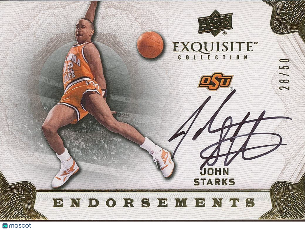 John Starks 2011-12 Upper Deck Exquisite Auto Autograph OSU Oklahoma State 28/50