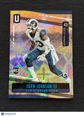 John Johnson 2019 Unparalleled GALACTIC CASE HIT SSP RC Rookie Los Angeles Rams
