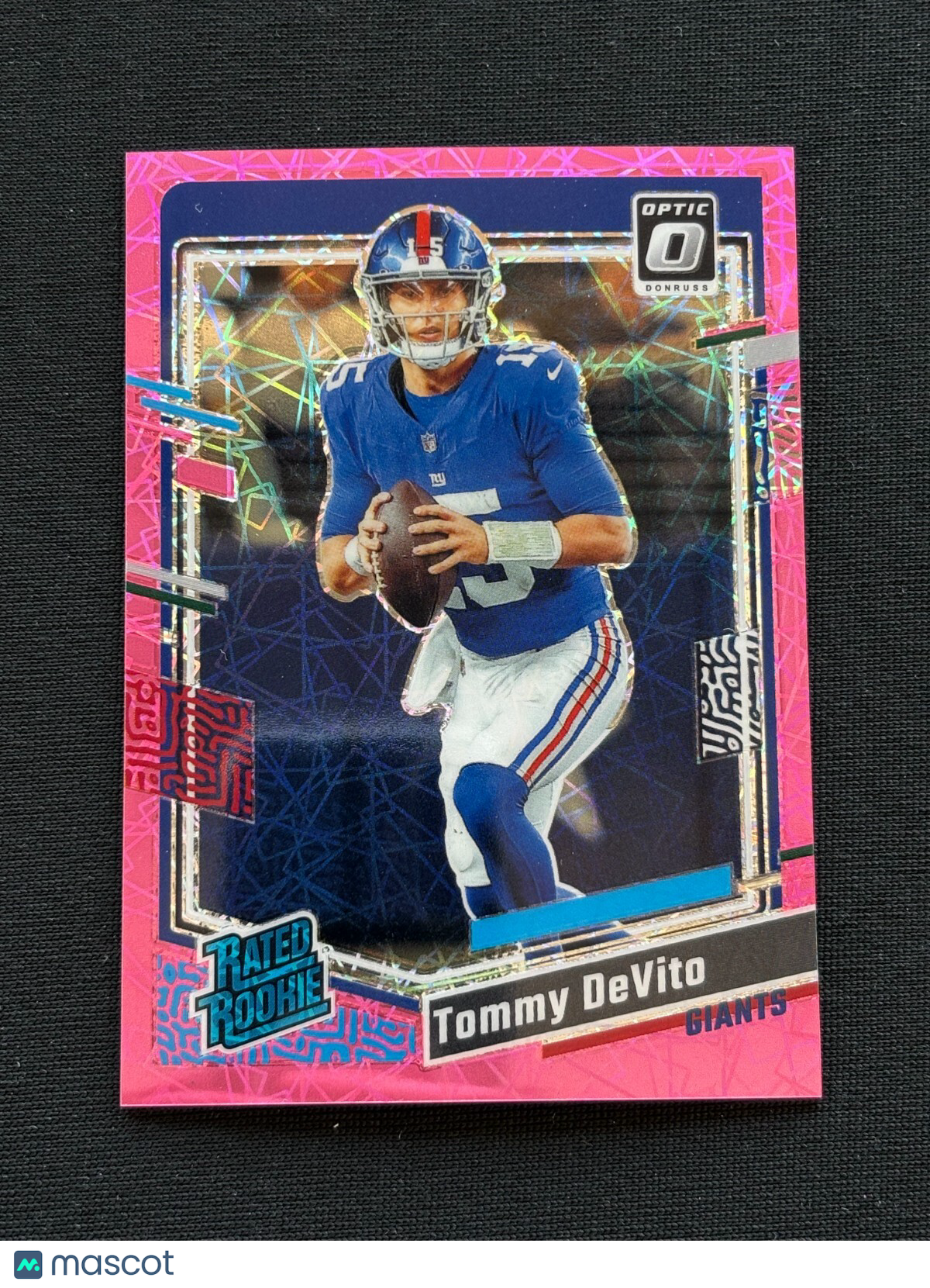 Tommy Devito 2023 Optic Rated Rookie Pink Velocity RC New York Giants 9/79 #280