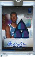 Brandon Miller 2023-24 Topps 3 On Card Auto Autograph Patch RC Hornets 8/15