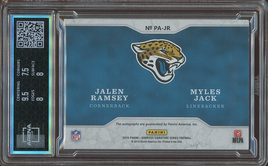 Jalen Ramsey / Myles Jack 2016 Donruss Signature Auto Autograph RC Arena Club 9