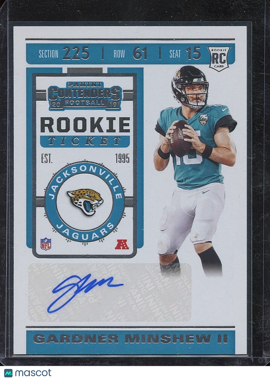 Gardner Minshew II 2019 Contenders Auto Autograph RC Jacksonville Jaguars #186