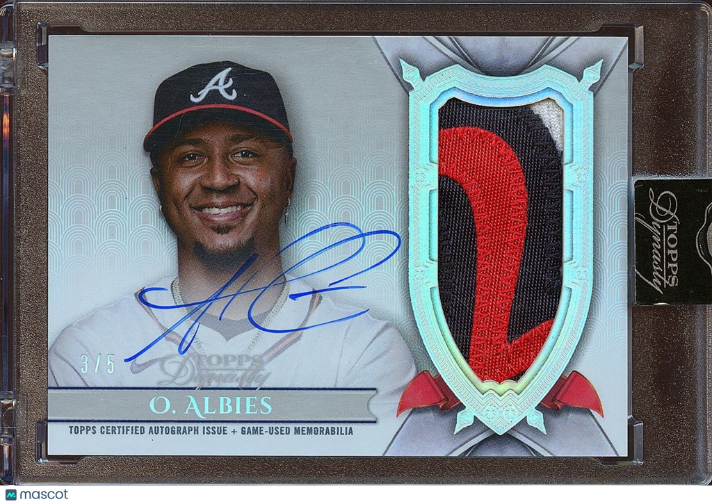 Ozzie Albies 2024 Topps Dynasty Auto Autograph Game Worn Patch Braves 3/5