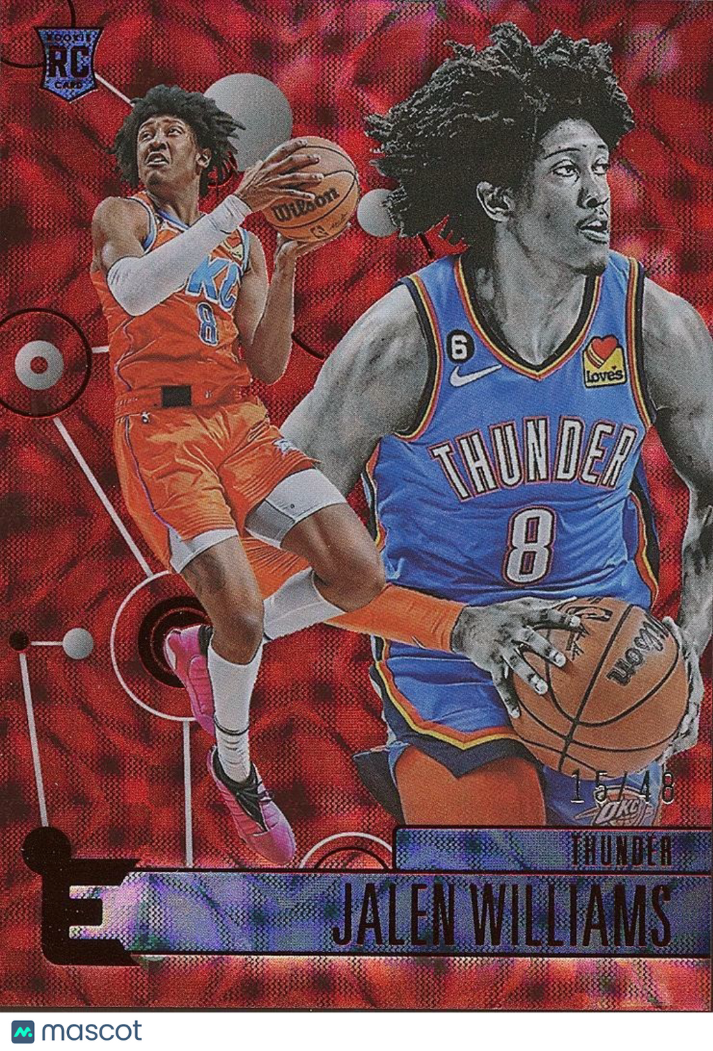 Jalen Williams 2022-23 Essentials Red Rookie RC Oklahoma City Thunder 15/48