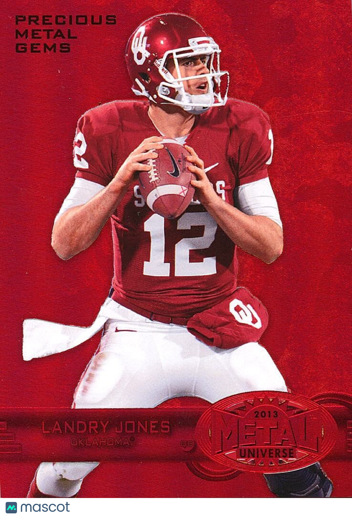 Landry Jones 2013 Fleer Retro RED PMG Precious Metal Gems Oklahoma Sooners /100