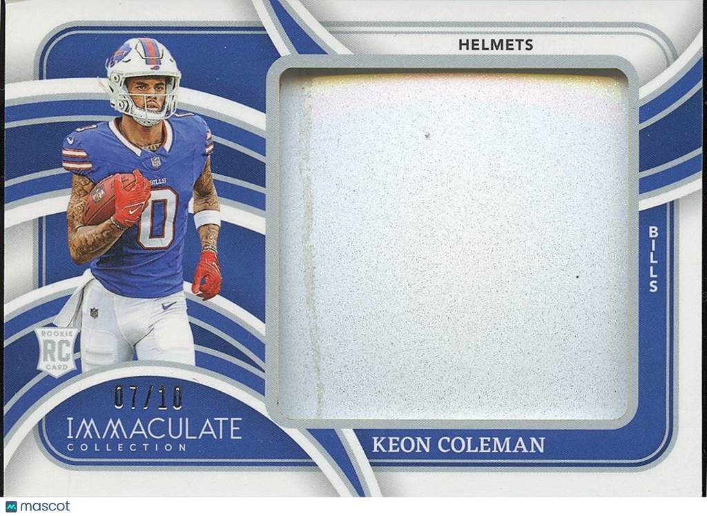 Keon Coleman 2024 Immaulate Helmets RC Rookie Buffalo Bills 7/10